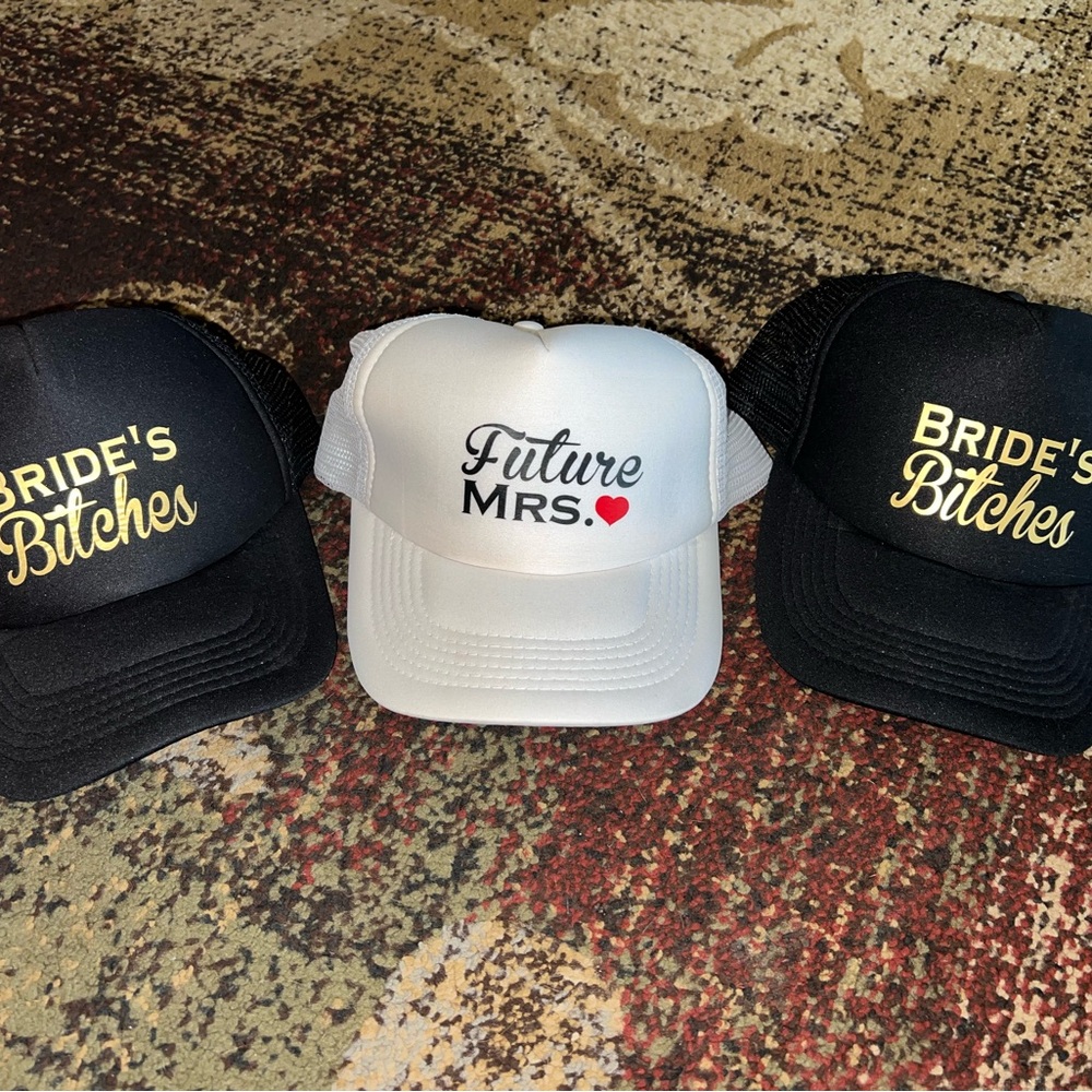 Bride and Future Mrs. Trucker Hats